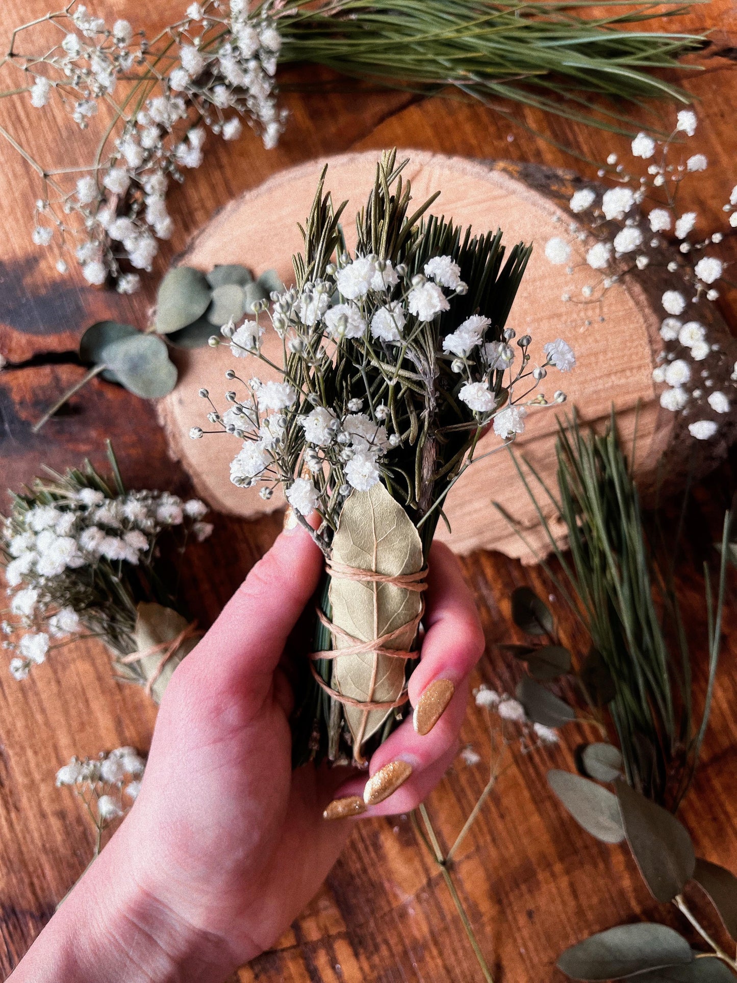 Pine, Bay + Gypsophila Cleansing Wand