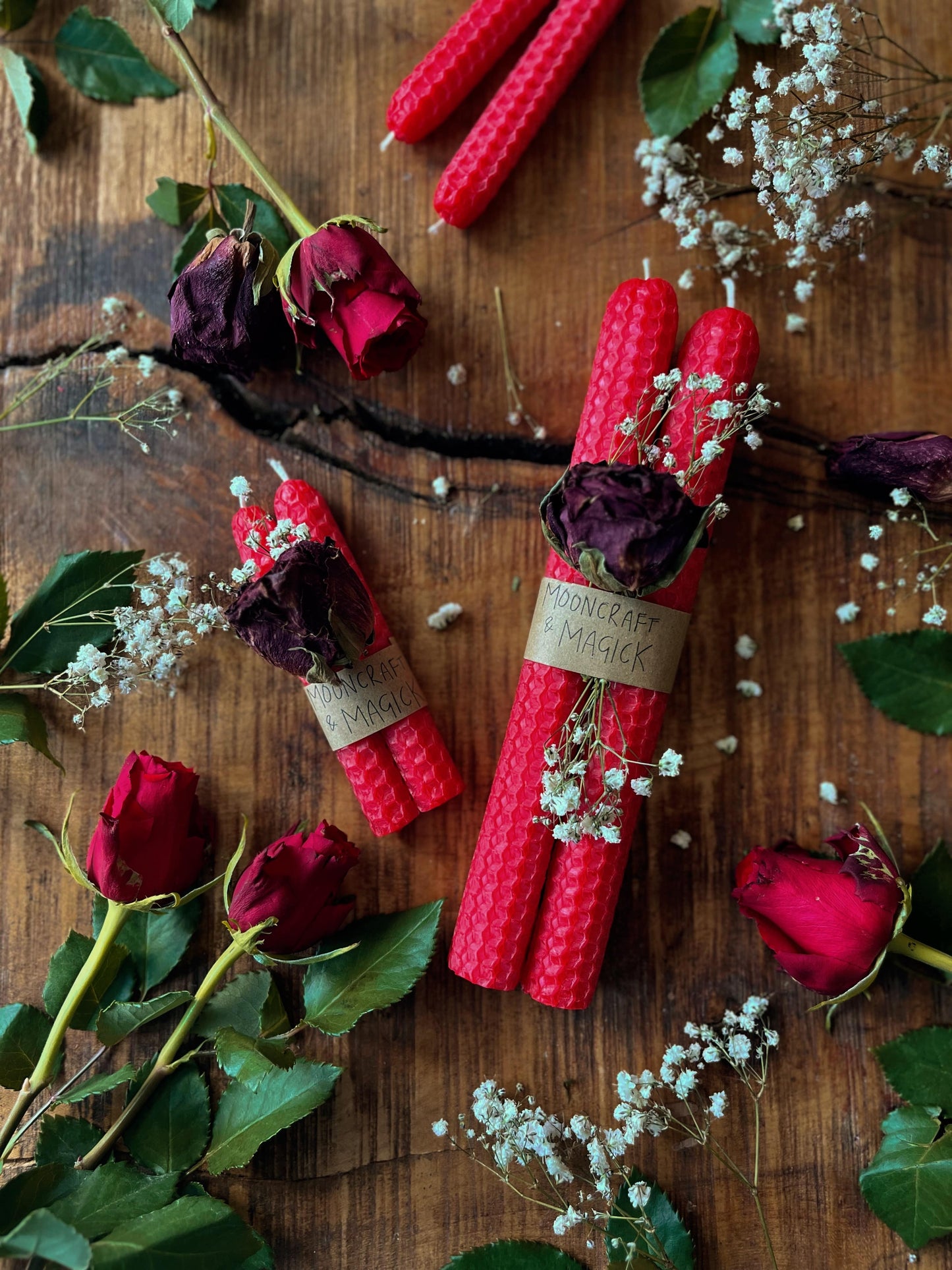 Red Altar Candles, Love Spell Candles