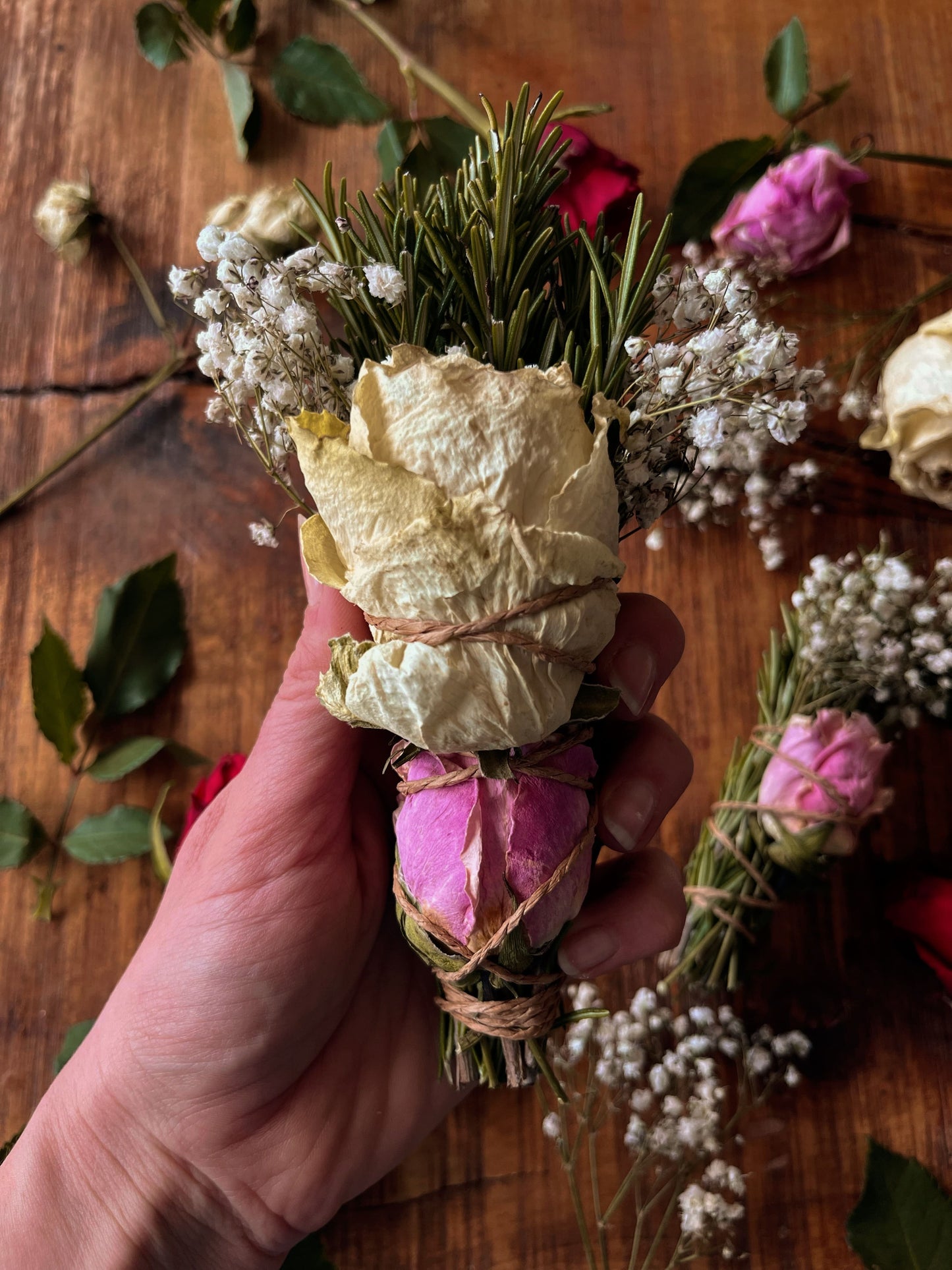 Rosemary, Rose & Gypsophila Cleansing Wand