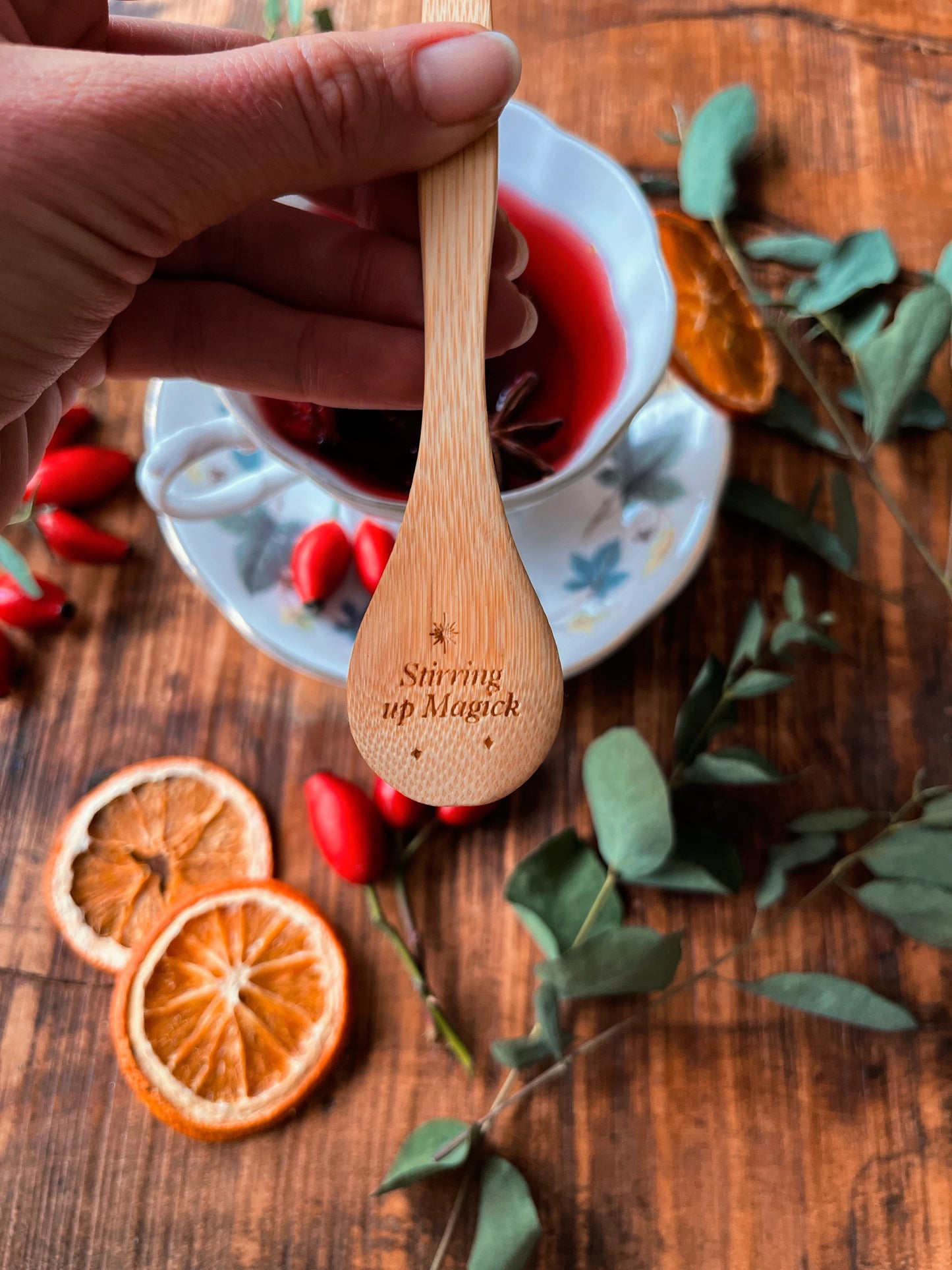 Stirring up Magick Wooden Teaspoon